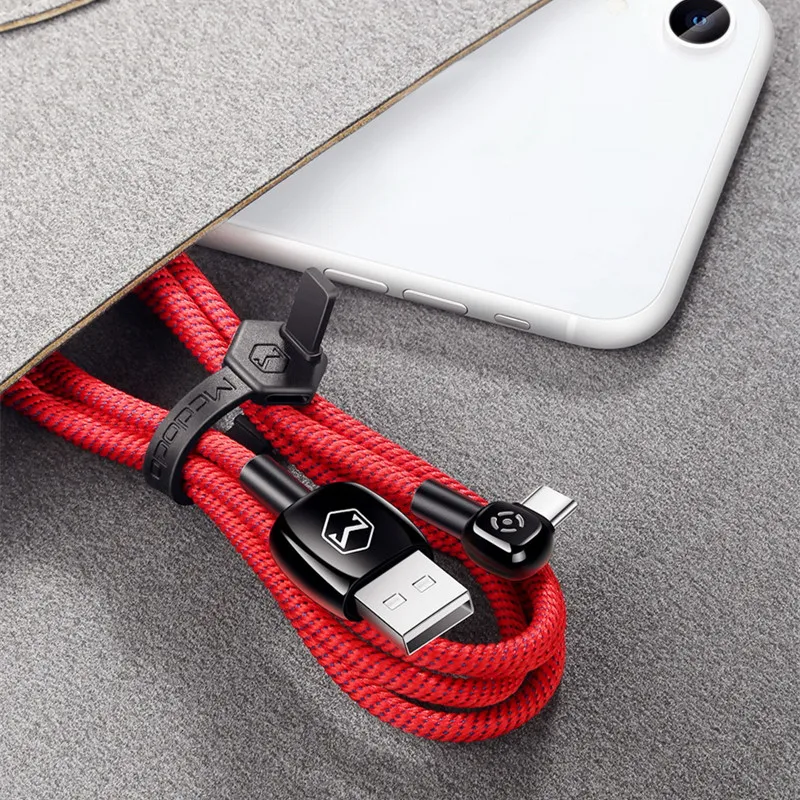MCDODO автоматическое отключение 3A usb type C кабель для samsung Galaxy S9 S8 светодиодный