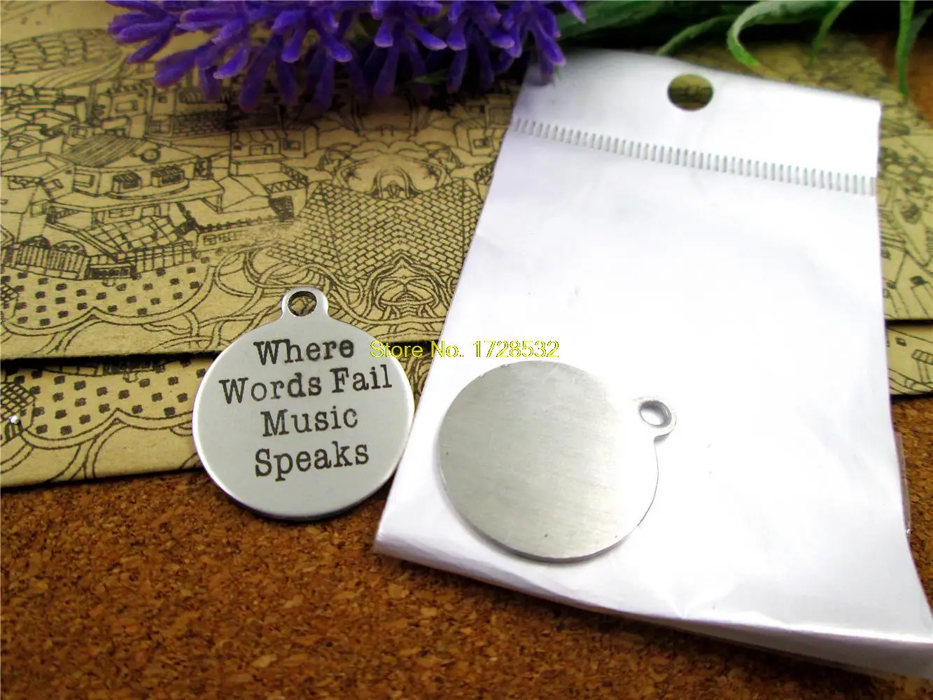 Круглые Подвески из нержавеющей стали украшения Где слова не говорят с одной