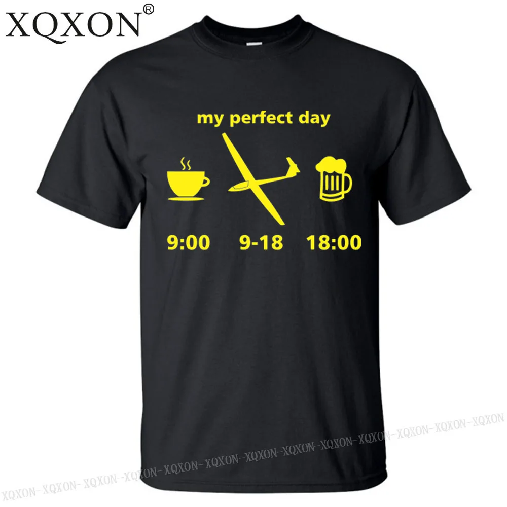 XQXON-my perfect day скользя Для мужчин футболка хорошего качества хлопок Летние Короткие рукава человек футболка; Топы K113