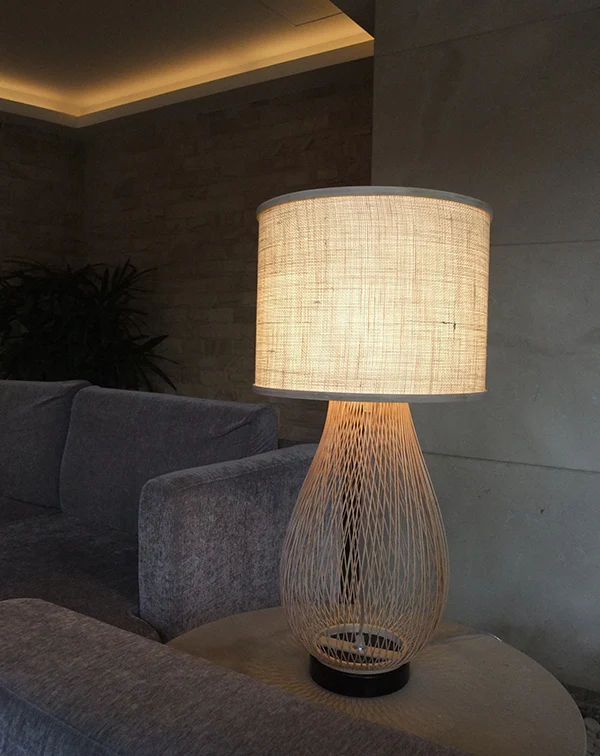 NatureBamboo &quot bottle&quot natural home tearoom bamboo shade lamps original study / bedside lamp |