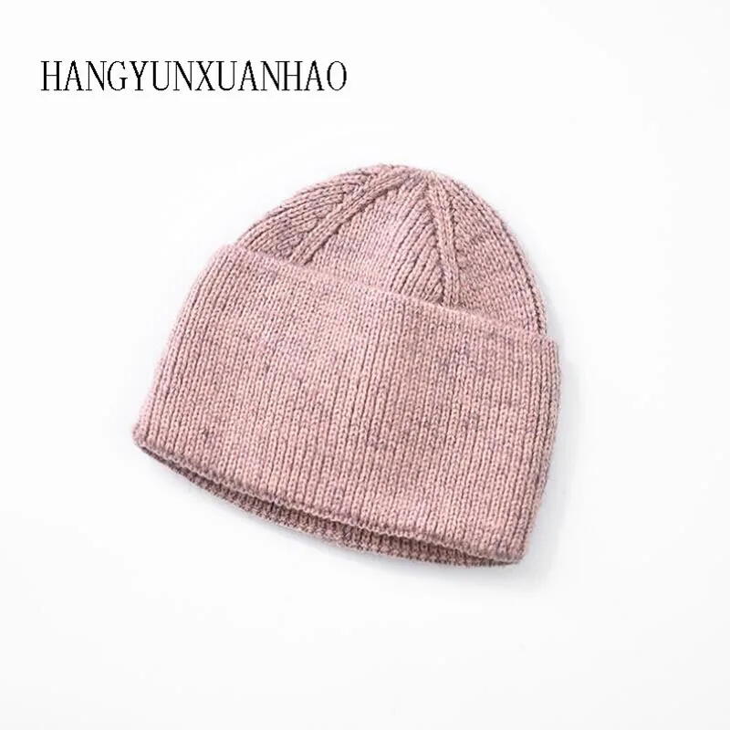

BINGYUANHAOXUAN Beanie Hat Women Autumn Winter Knitted Watch Cap Wool Knit Beanie Skullies Cap Braided Hat for Female Girls 2019