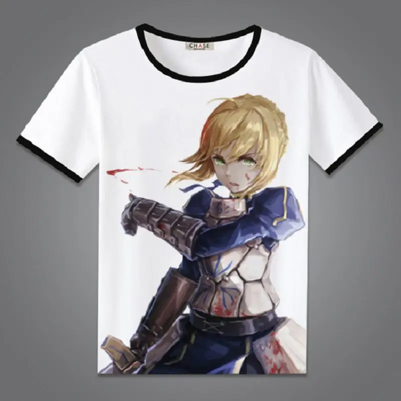 Хлопковая футболка High-Q унисекс с рисунком аниме Fate zero FGO saber | Мужская одежда