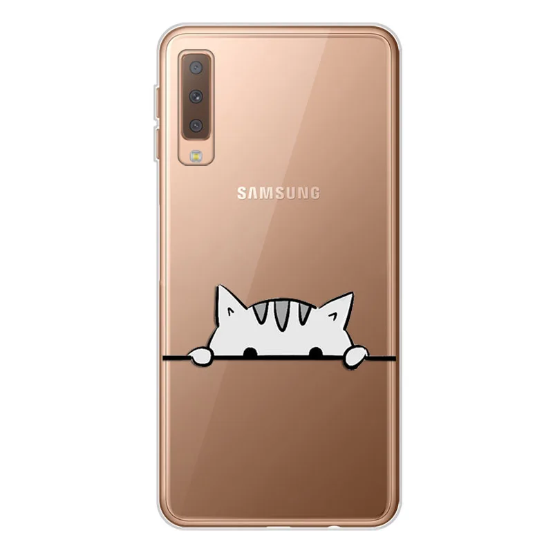 Для samsung A7 2018 чехол мягкий чехол-накладка из силикона и ТПУ для Galaxy A750 A750F