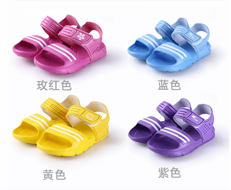 2019 Новые детские мальчики и сандалии для девочек летние пляжные без каблука