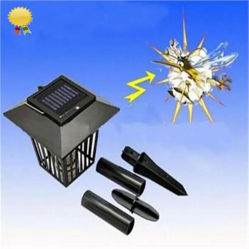 Солнечный садовый светильник против комаров насекомых вредителей мухобойка
