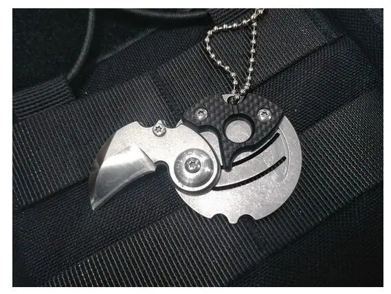 Coins folding knife 440C fixed blade Key Chain Letter Opener outdoor Survival camp Tactical hunting pocket knives EDC tools gift | Спорт и