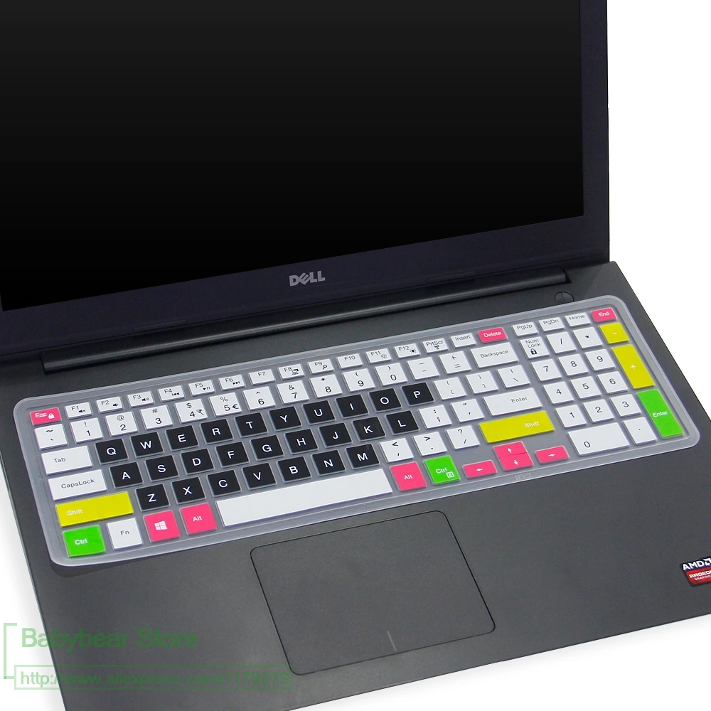 candyblack Чехол для клавиатуры ноутбука протектор для Dell Inspiron 15 3000 серии 3541 3542 3543 3551 3552 3558 3559 3565 3567 3568 15,6 дюймов - Цвет: candyblack