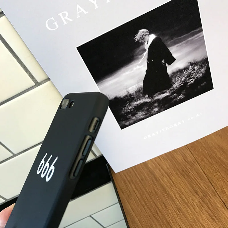 JiBan простой злой цифры 666 Письмо телефон чехол для iphone 6s 7 8 дьявол грядущий символ