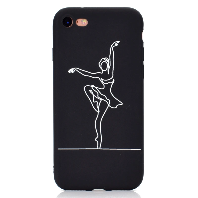 Черный чехол для телефона с рисунком Love cat butterfly dancing girl iphone X S MAX XR 10 6 s 7 8 Plus мягкий