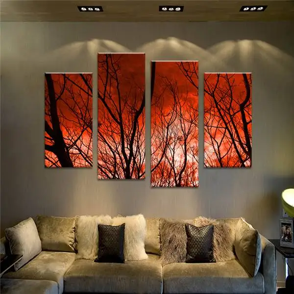 4 шт. Картина на холсте с изображением неба Hd для домашнего декора|print on canvas|painting