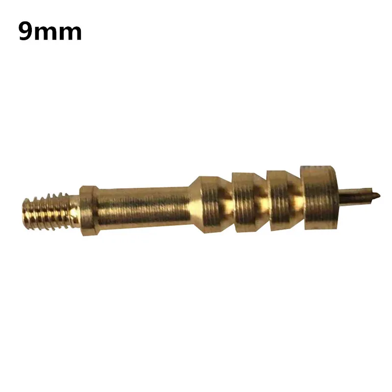 9mm GUGULUZA 1 шт. Твердый латунный наконечник для копья с острым наконечником для пистолета Jag 8-32 латунный наконечник для загрузки. 17cal/. 30cal/. 40cal/. 44cal/9 мм - Цвет: 9mm