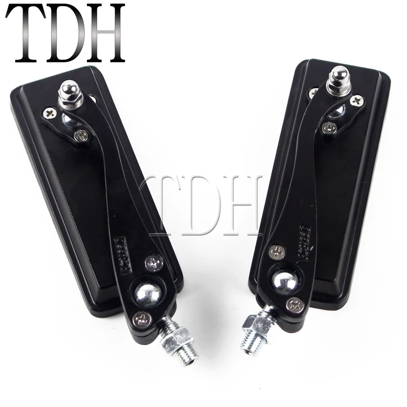 Универсальные черные боковые зеркала 10 мм на заказ для мотоциклистов крейсеров