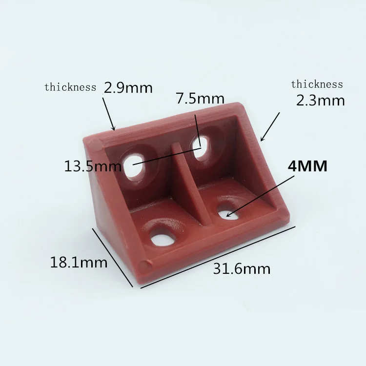 10 шт. нейлоновая пластиковая утолщенная угловая мебель Прямоугольный угол 90