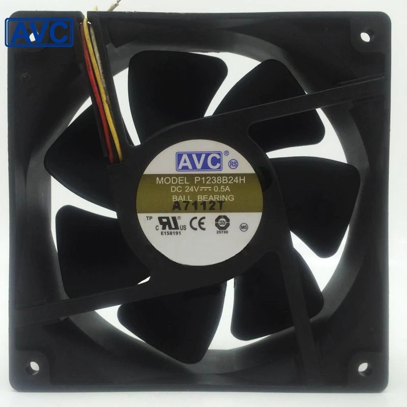 1 шт. P1238B24H 12038 120 мм 12 см DC 24 В 0.5A 4 провода контактный чехол для компьютера
