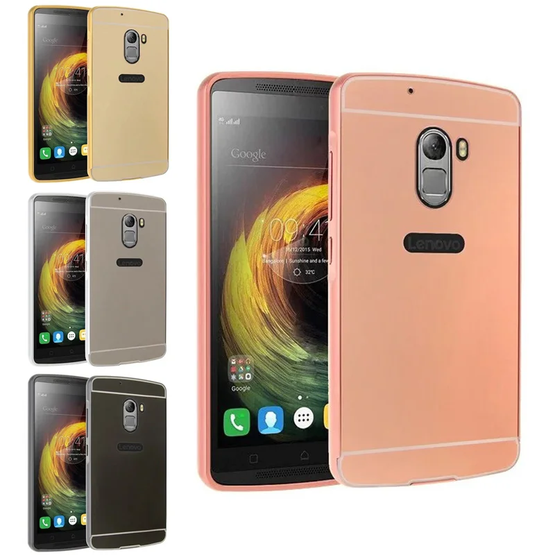 Чехол для Lenovo K 4 Note A7010 A 7010 металлическая рамка с зеркальной задней крышкой чехол