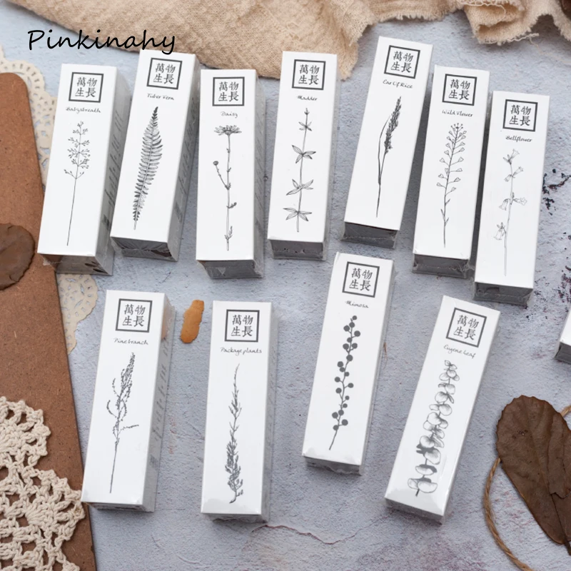 Винтажные растения eugene leaf Daisy Цветочные украшения Штампы деревянные и резиновые