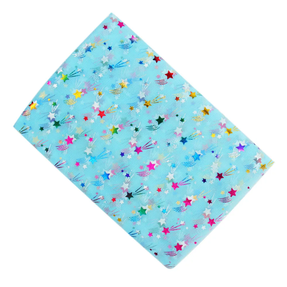 Xugar 90*150 см красочные звезды сетка ткань марля Тюль Радуга Ткань для DIY детское