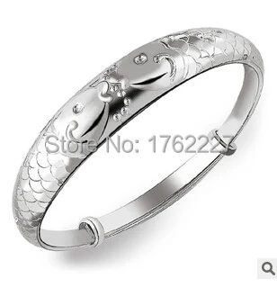 Китайский стиль ретро богемные браслеты из стерлингового серебра 925 пробы с