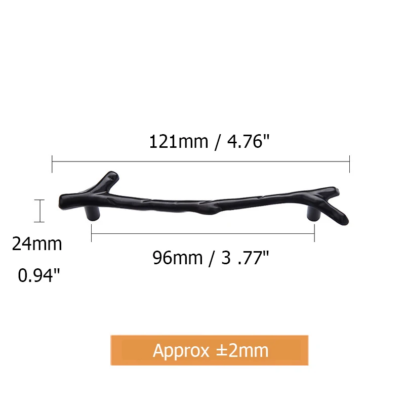 Black 96mm KAK модная деревянная Мебельная ручка 96 мм 128 мм черная Серебристая бронзовая ручка для кухонного шкафа ручки для выдвижных ящиков дверные ручки Фурнитура - Цвет: Black 96mm
