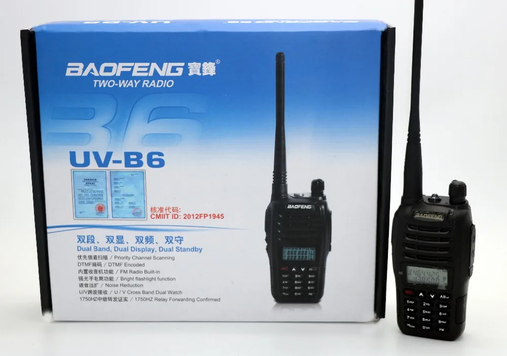 Baofeng uv b6 Двухканальные рации UHF VHF Двухдиапазонный uvb6 CB Радио 99ch VOX фонарик FM