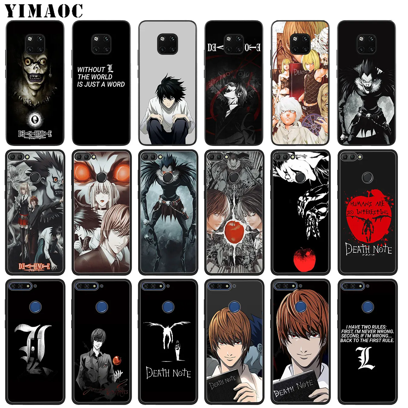 Мягкий силиконовый чехол YIMAOC с изображением героев мультфильма тетрадь смерти