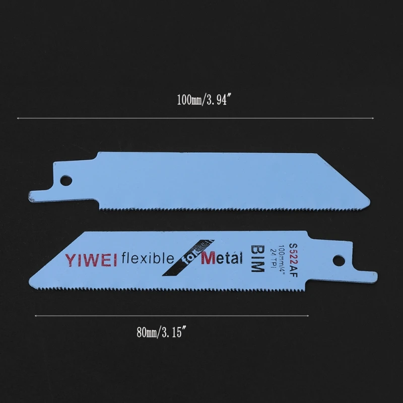 

2pcs Durable BIM S522AF 100mm 4'' Reciprocating Saw Blade For Cutting Metal Wood