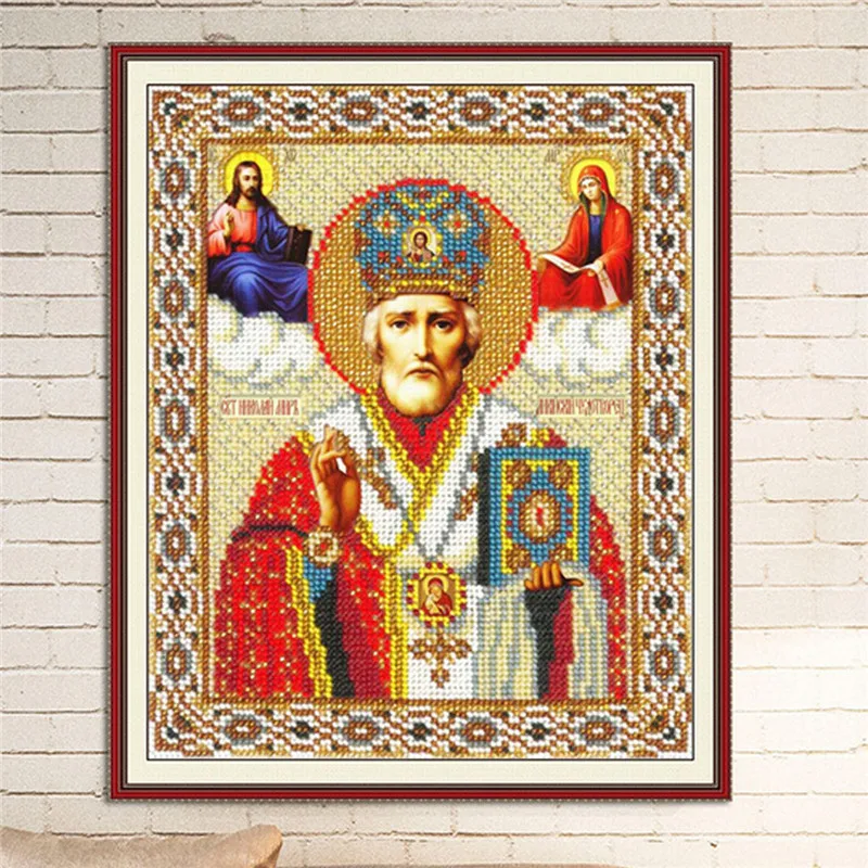 5d diy diamond painting canvas full square religion icon cross stitch embroidery pictures set no frame decoration | Дом и сад