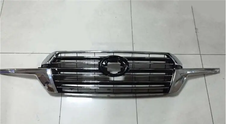 Jioyng ABS Chrome автомобилей сетки переднего бампера Решетка грили для 16 17 Toyota Land Cruiser