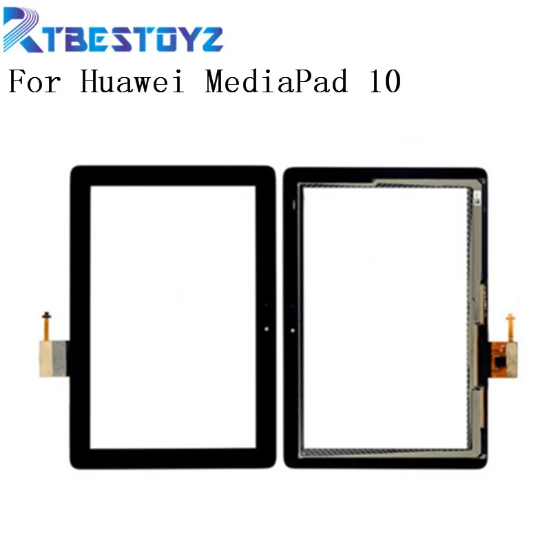 

RTBESTOYZ Touch Glass Screen Glass Digitizer Panel Front Glass Lens Sensor For Huawei MediaPad 10 Link S10-201 S10-201U S10-201W