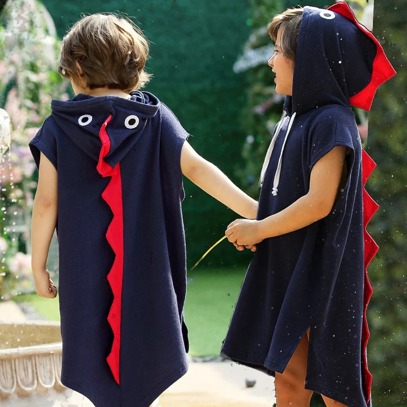 Детская пляжная одежда с объемным динозавром для мальчиков и девочек летний