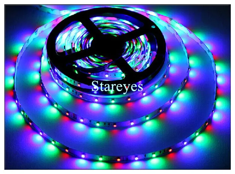 1 комплект 5 м SMD 3528 2835 300 светодиодный RGB светодиодный полосы светодиодный светильник клейкие ленты USB флэш светильник ing не Водонепроницаемый полосы+ Пульт ДУ+ 2A Мощность адаптер