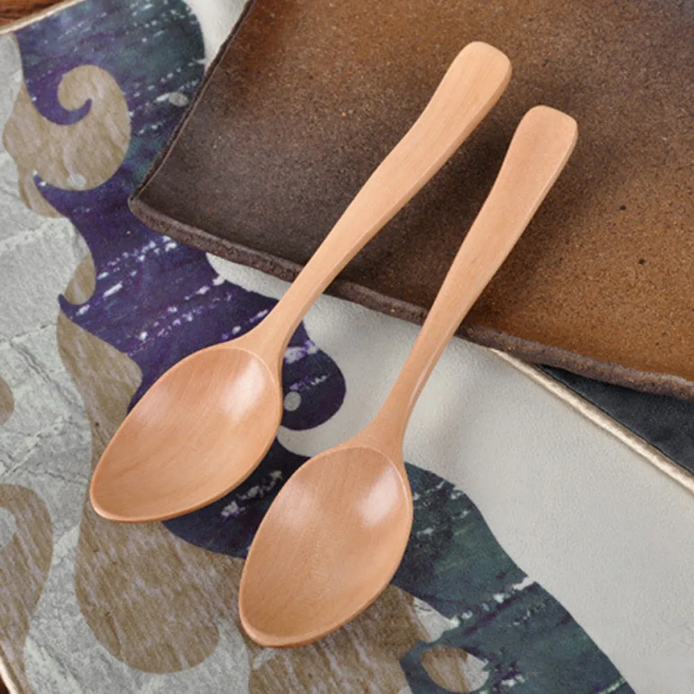 Примитивная деревянная ложка с длинной ручкой кухонные инструменты для