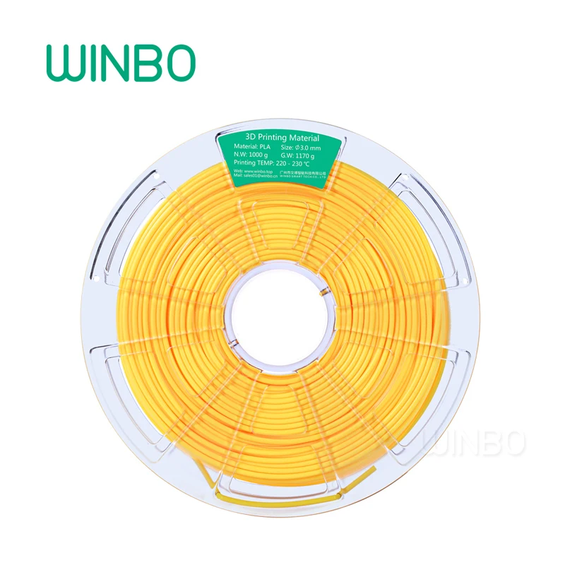 3D Принтер НОАК накаливания 3 мм 1 кг Желтый Winbo печать материалов Экологичные