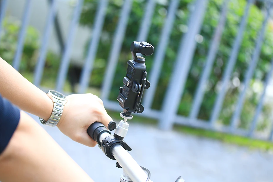 ULANZI OP-7 Vlog Расширенный корпус чехол для DJI Osmo карман, клетка w микрофон Холодный башмак 3 GoPro адаптер для Motovlog шлем