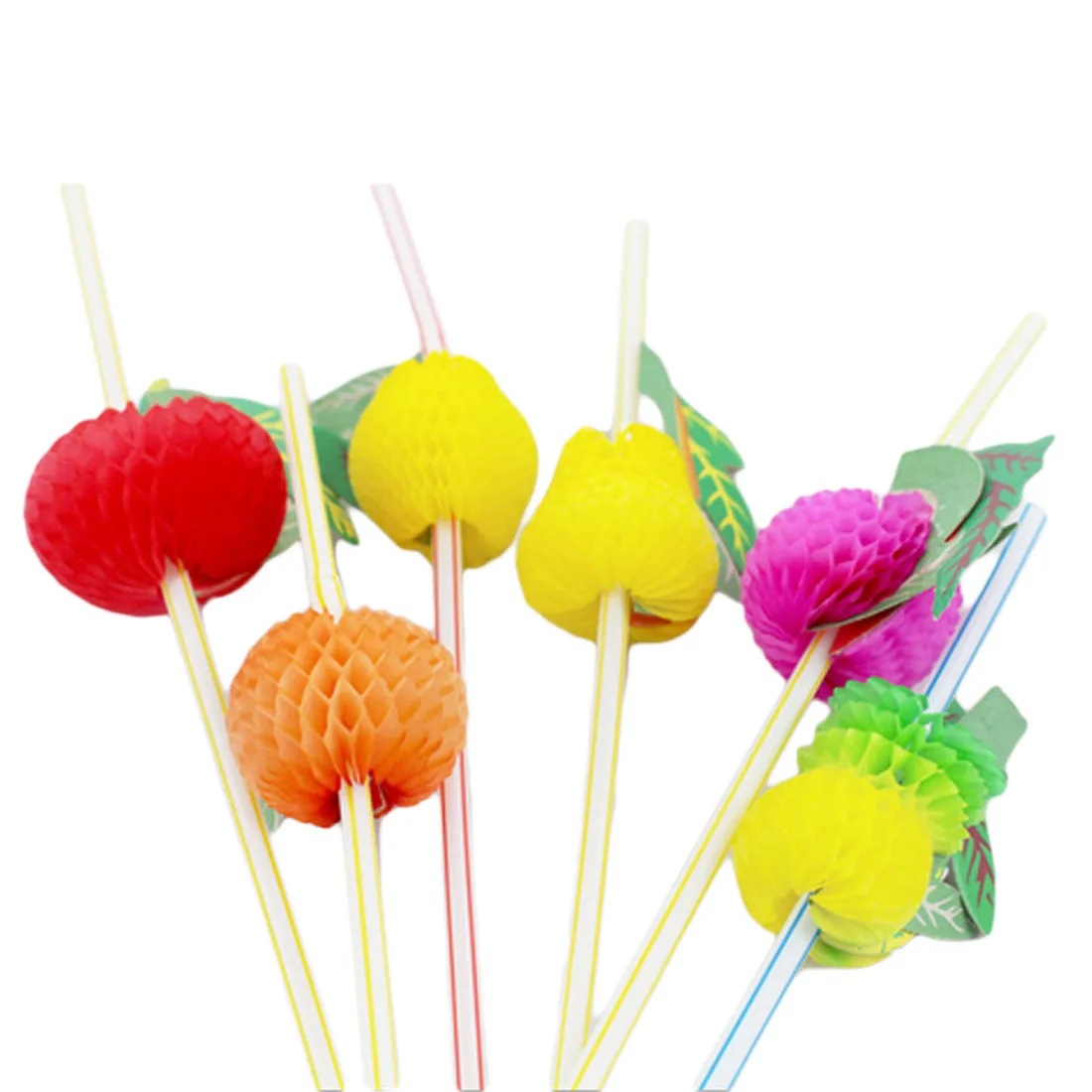 50 шт./лот 3D соломинка для вечерние разноцветная напитков пластиковая коктейля