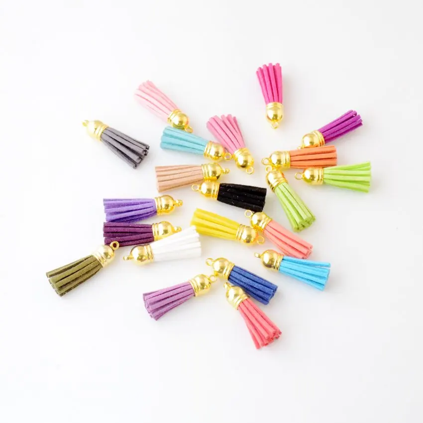 20pcs 3.8cm Tassel Vintage Leather Tassels Fringe for Purl Macrame DIY Jewelry Keychain Cellphone Straps Pendant | Украшения и