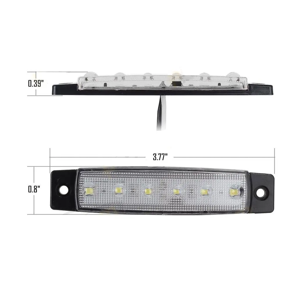 Автомобильные аксессуары 30pcs 12V 6 светодиодов Грузовик Автобус Лодочный Прицеп