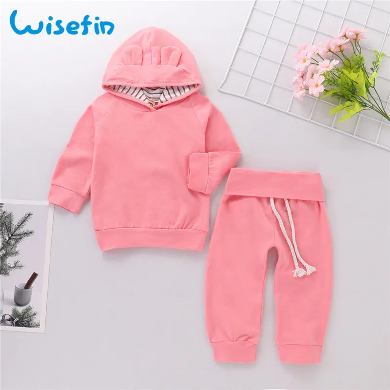 Милая Одежда для маленьких девочек свитер с длинными рукавами и штаны милая