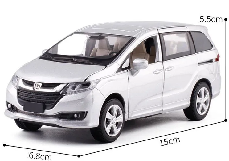 Высокая моделирования Honda Odyssey, 1:32 Масштаб сплава оттягивать назад модель автомобиля, литой металлический игрушечный транспорт 6 открытых дверей