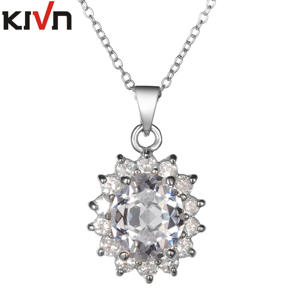 Модные ювелирные изделия KIVN кубический цирконий синего цвета для женщин и