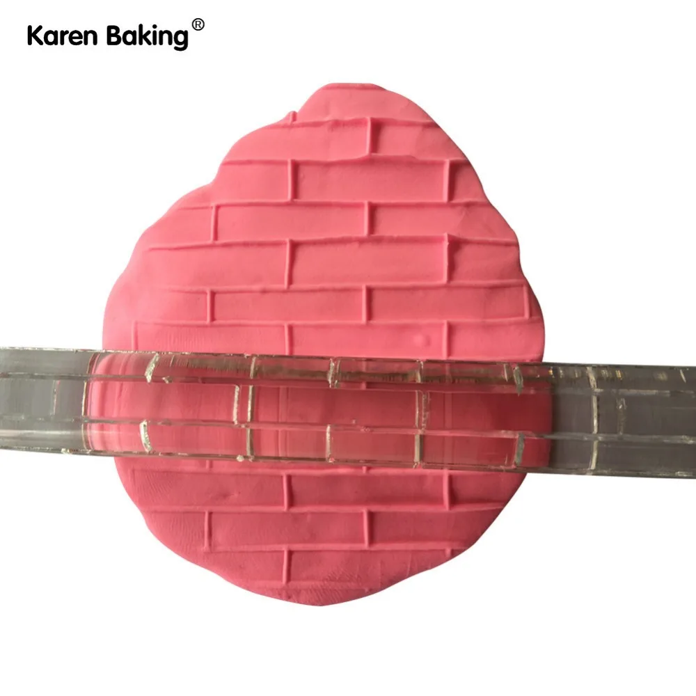 Городской стены текстурированные тиснение прозрачный акриловый Скалка торт