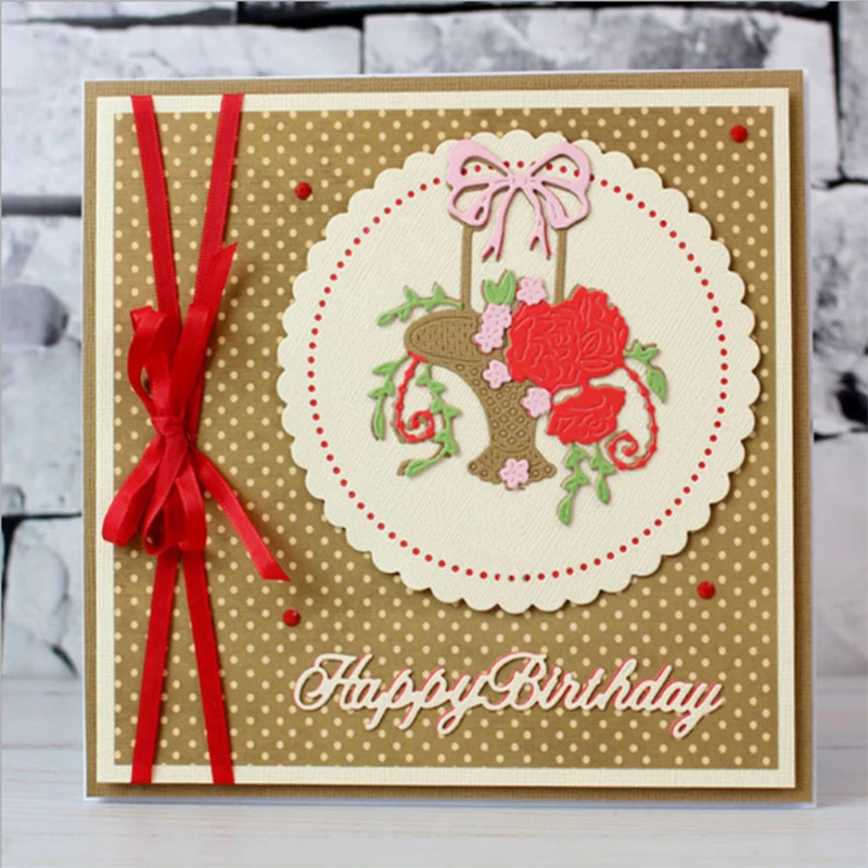 Цветочный бант металлические трафареты для вырезания сделай сам