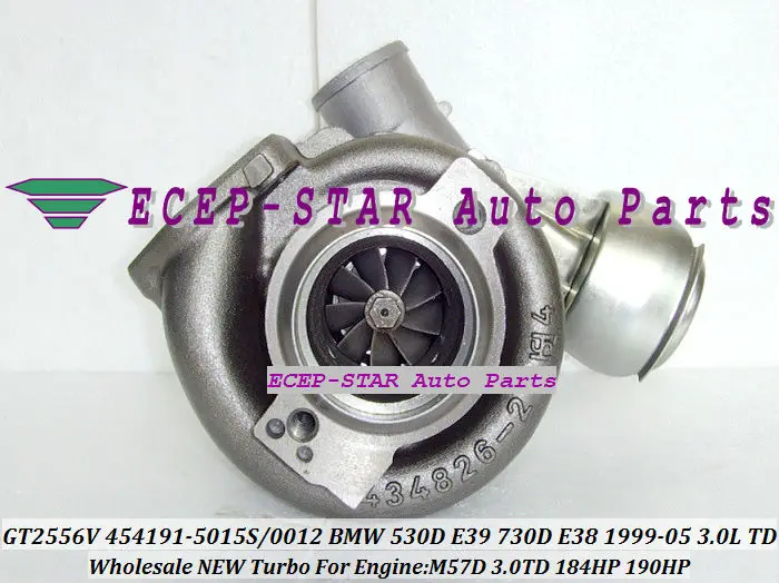 Акция GT2556V 454191 5015S 5012S 0001/3/4/5/6/7/8/10 турбо для BMW 530D E39 730D E38 M57D M57 D30 3.0L|turbo rabbit|turbo greend30