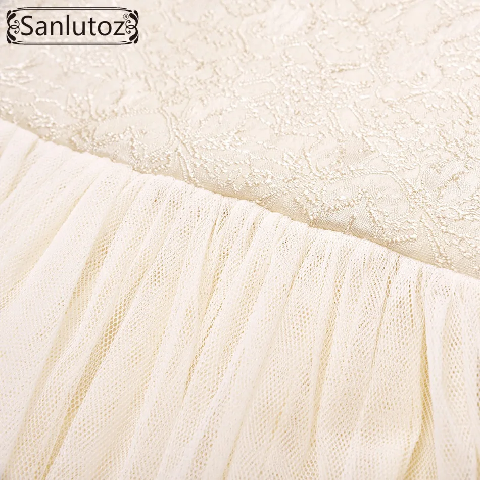 Sanlutoz Princess Girl Dress 2017 Toddler Children Clothing Luxury Kids Clothes Wedding Party Holiday Christmas | Детская одежда и