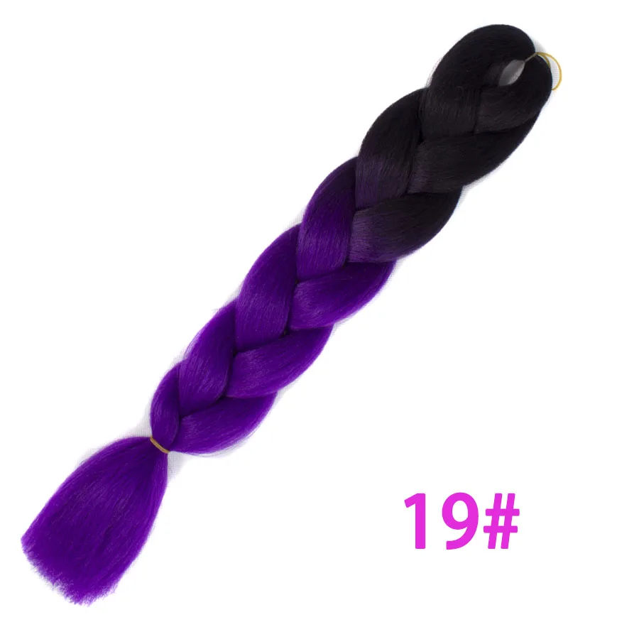 VERVES плетение волос 5 шт./упак. 24 ''большие синтетические косы 100 г/шт. ombre Цвет термостойкие волокна для наращивания волос - Цвет: #99