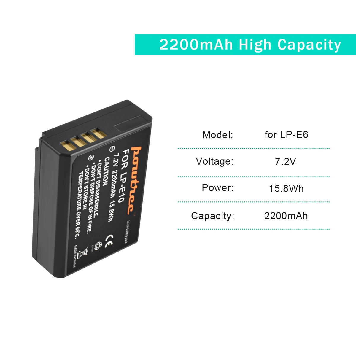 Bonacell 2200 мА/ч, LP-E10 LP E10 LPE10 цифровой Камера Батарея для Canon 1100D 1200D 1300D Rebel T3 T5 поцелуй X50 X70 Батарея L10