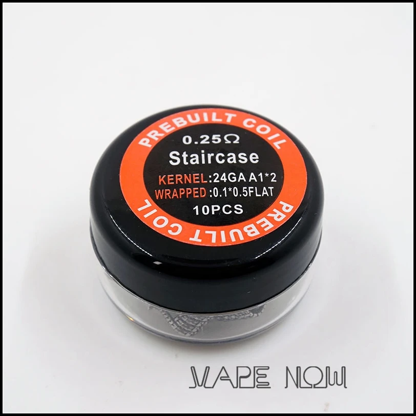 10 штук кор. RDA готовые катушки HJS лестница 0.25ohm нагревательное сопротивление для