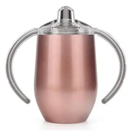 rose gold Чашки из нержавеющей стали 9 унций для детей с двойными стенками вакуумной изоляцией Tumber Cup - Цвет: rose gold