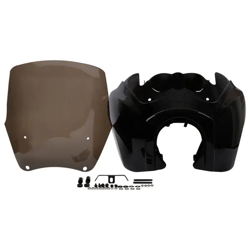 Мотоцикл передняя фара обтекатель с 15 ''лобовое стекло Крышка для Harley Dyna Low Rider супер широкий Glide Fat Street Bob T-Sport