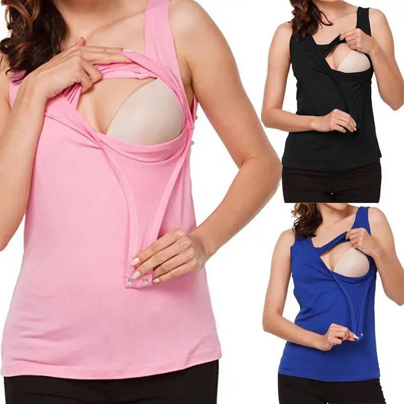 Новая модная женская майка без рукавов для кормящих матерей грудью новая одежда